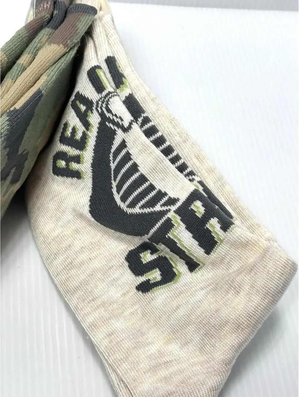 G.I. Joe Men’s Camouflage Crew Socks - New With Tags - Green/Tan Camo Size 6-12